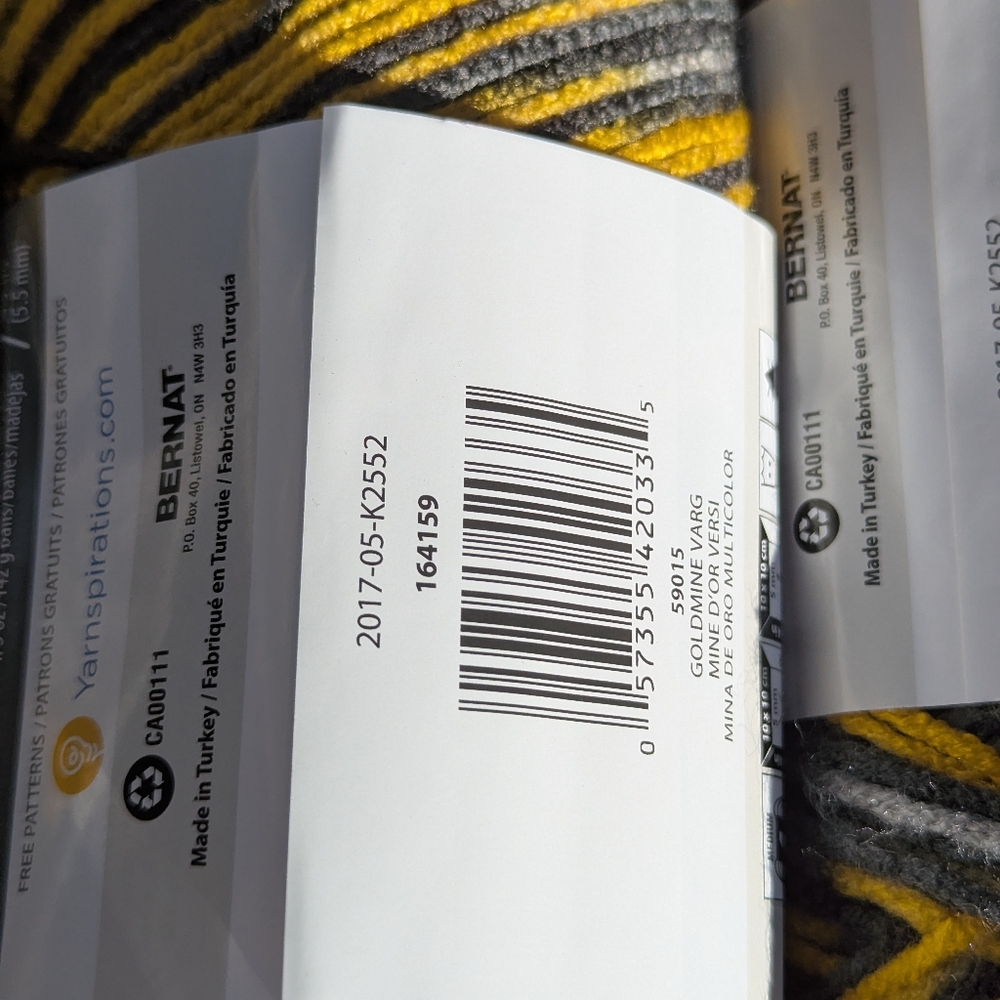 Barnat Premium Yarnspirations Goldmine Variegated Yarn, 3.5 Skiens, Gold & Grey - Picture 9 of 12